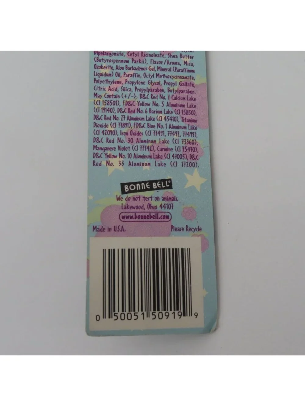 VTG Smackers Sponge On Sparkler 50919 Raspberry Orbit NEW Sealed Bonne Bell USA